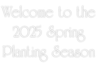 Welcome to the 2025 Spring Planting Season